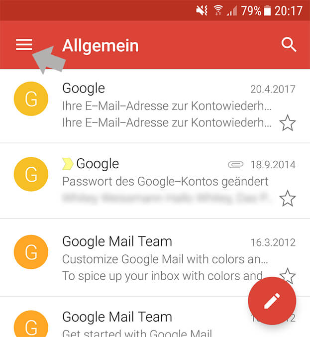 Gmail App Android wie externe Email Adresse hinzufügen