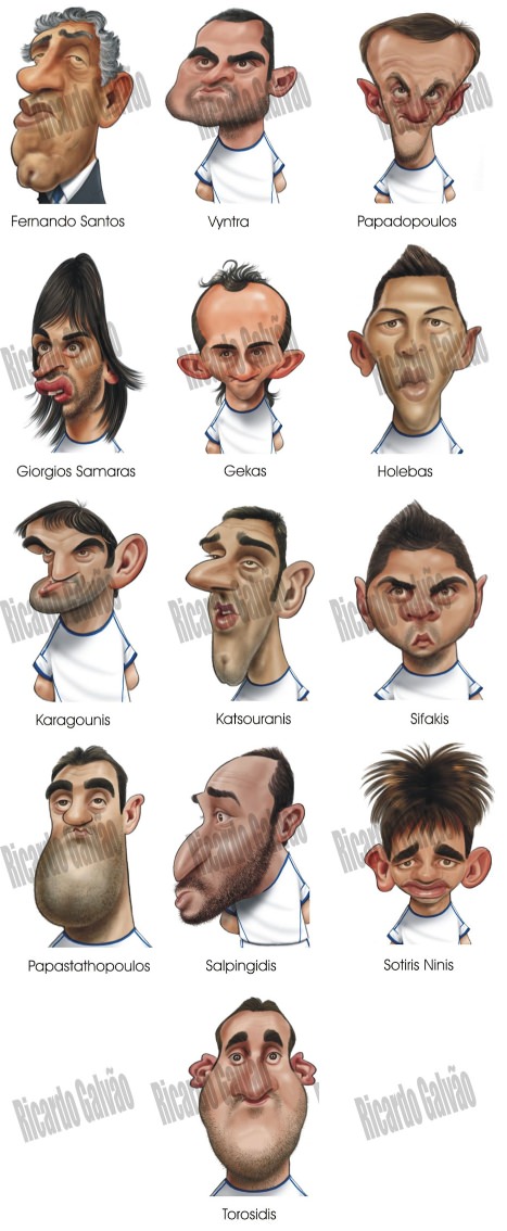 Karikatur Der Griechischen Nationalmannschaft Dies Und Das