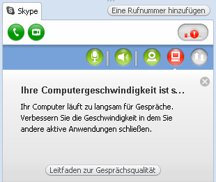 Skype Fehlermeldung